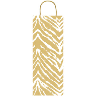 Go Wild Gold & White Wine & Bottle Gift Bag - 1 Each