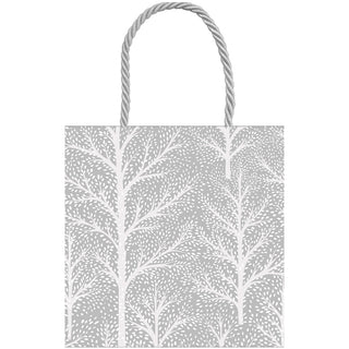 Winter Trees Silver Small Square Gift Bag - 1 Each