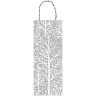 Winter Trees Silver Wine & Bottle Gift Bag - 1 Each