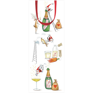 Santa Splash Wine & Bottle Gift Bag - 1 Each