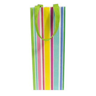 Cabana Stripe Bright Wine & Bottle Gift Bags - 1 Each