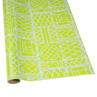 Bamboo Screen in Green Gift Wrap - 1 Continuous Roll of Wrapping Paper