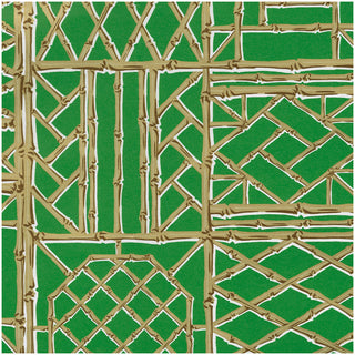 Bamboo Screen Red & Gold Gift Wrap - One 30" X 8' Roll