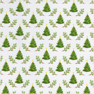 Little Christmas Trees Gift Wrap - One 30" X 8' Roll