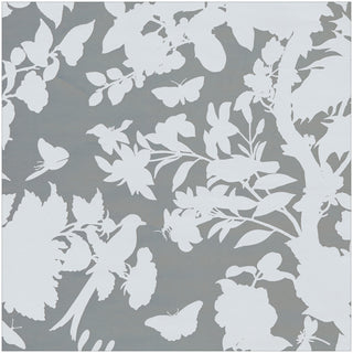 Christmas Chinoiserie Silv & Wht Foil Roll Wrap - includes 1 Roll