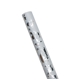 Christmas Chinoiserie Silv & Wht Foil Roll Wrap - includes 1 Roll