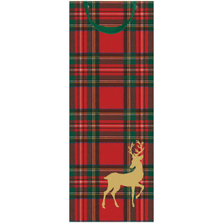 Royal Plaid Reindeer Gift Bags - includes 1 Gift Bags