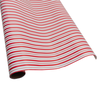 Candy Stripe Red & White Roll Wrap - includes 1 Roll