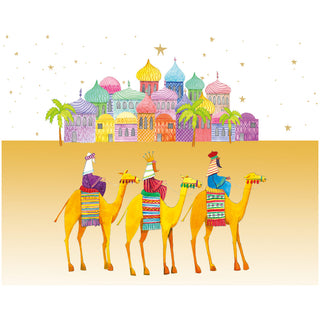 We Three Kings A-Sized Christmas Cards Pack in Cello - 5 Cards & 5 Envelopes