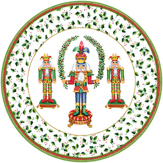 Nutcracker Christmas Round Paper Placemats - 12 Per Package