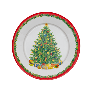 Christmas Tree Paper Dinner Plates - includes 8 Paper Dinner Plates
