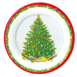 Christmas Tree Paper Dinner Plates - includes 8 Paper Dinner Plates
