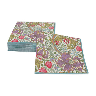 Golden Lily-Ivory Cocktail Napkins - 20 Per Package