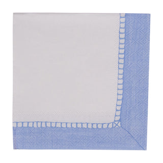 Linen Border Light Blue Napkin Cocktail - 20 count