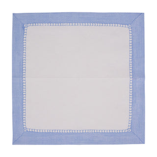 Linen Border Light Blue Napkin Cocktail - 20 count
