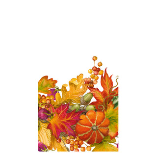 Harvest Garland White Guest Towel Napkins - 15 Per Package