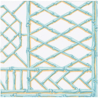 Bamboo Screen Robin's Egg Paper Linen Dinner Napkins - 12 Per Package