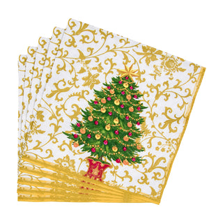 Gilded Tree Dinner Napkins - 20 Per Package