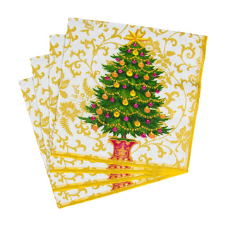 Gilded Tree Luncheon Napkins - 20 Per Package