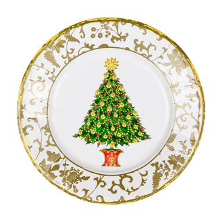 Gilded Tree Salad & Dessert Plates - 8 Per Package