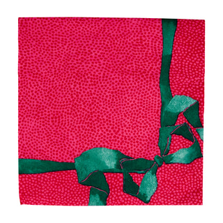 Tied With A Bow Red & Spruce Luncheon Napkins - 20 Per Package
