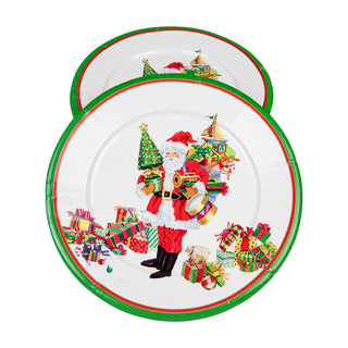 Mr. Claus Dinner Plates - 8 Per Package