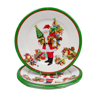 Mr. Claus Dinner Plates - 8 Per Package