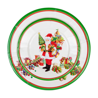 Mr. Claus Dinner Plates - 8 Per Package