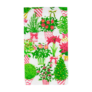 Christmas Flower Market Guest Towel Napkins - 15 Per Package