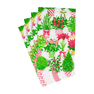 Christmas Flower Market Guest Towel Napkins - 15 Per Package