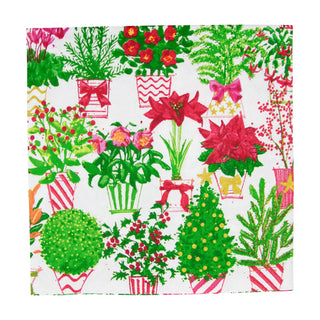 Christmas Flower Market Luncheon Napkins - 20 Per Package