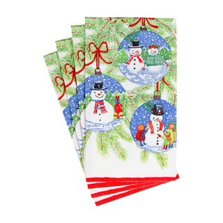 Snowman Ornaments Guest Towel Napkins - 15 Per Package