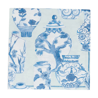 Glazed Porcelain Celadon Paper Linen Dinner Napkins - 12 Per Package