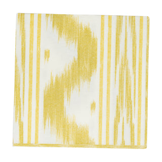 Toile De Nantes Yellow Paper Linen Dinner Napkins - 12 Per Package