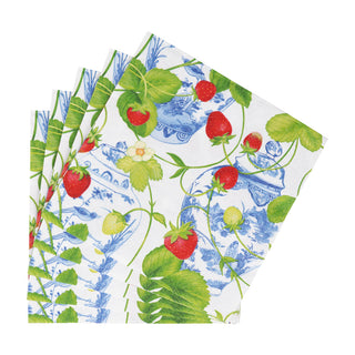 Strawberries And Cream Luncheon Napkins - 20 Per Package
