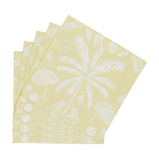 Palms And Parasols Key Lime Cocktail Napkins - 20 Per Package