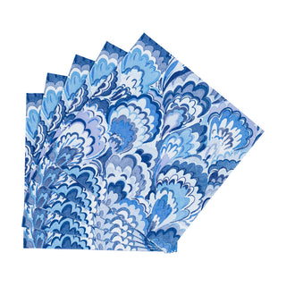 Marbled Ceramica Indigo Cocktail Napkins - 20 Per Package