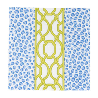 Knots And Spots Blue & Green Luncheon Napkins - 20 Per Package