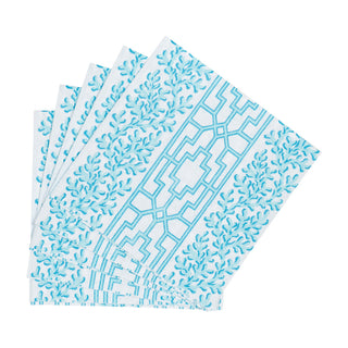 Coral And Trellis Robin's Egg Cocktail Napkins - 20 Per Package