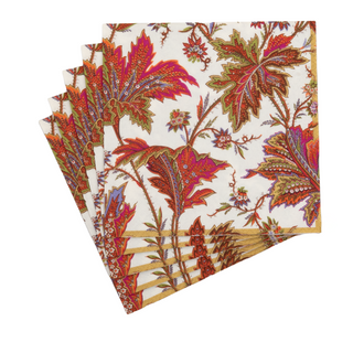 Paisley Leaves Ivory Luncheon Napkins - includes 20 Luncheon Napkins