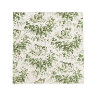 Hunting Toile Evergreen Cocktail Napkins - includes 20 Cocktail Napkins