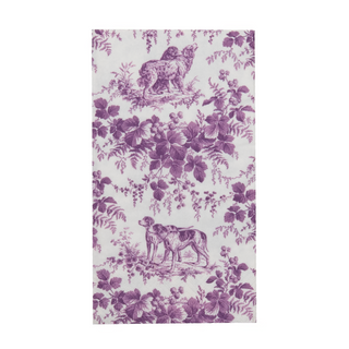 Hunting Toile Aubergine Guest Towels - includes 15 Guest Towels
