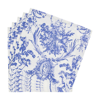 Romantic Toile Blue Dinner Napkins - 20 Per Package