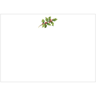 Holly Sprig Correspondence Cards - 20 Card & Envelopes