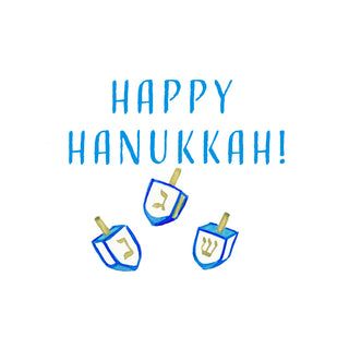 Watercolor Menorahs Foil Money Cards - 1 Greeting Card & 1 Envelope