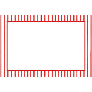 Pinstripe Red Place Cards Package 10 In