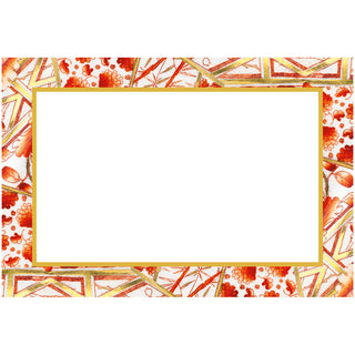 Gilded Porcelain Coral Foil Place Cards - 8 Per Package
