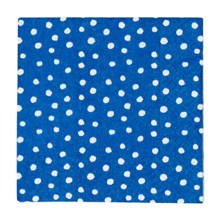 Small Dots Royal Blue Cocktail Napkins - 20 Per Package