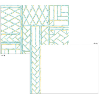Bamboo Screen-Robin's Egg Correspondence Cards - 12 Card & Envelopes