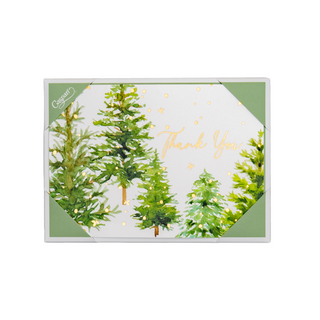 White Christmas Foil Thank You Notes